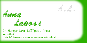 anna laposi business card